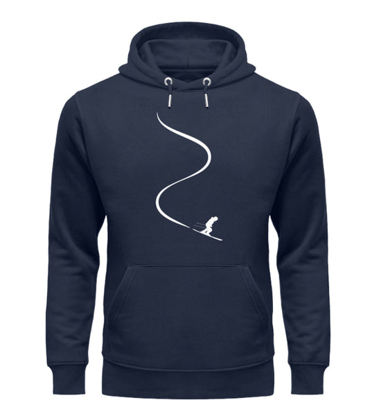 "Tiefschnee" Unisex Organic Hoodie in Farbe French Navy-ANKERLIFT