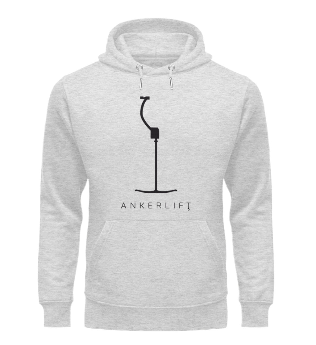 "ANKERLIFT" Unisex Organic Hoodie in Farbe Heather Grey-ANKERLIFT